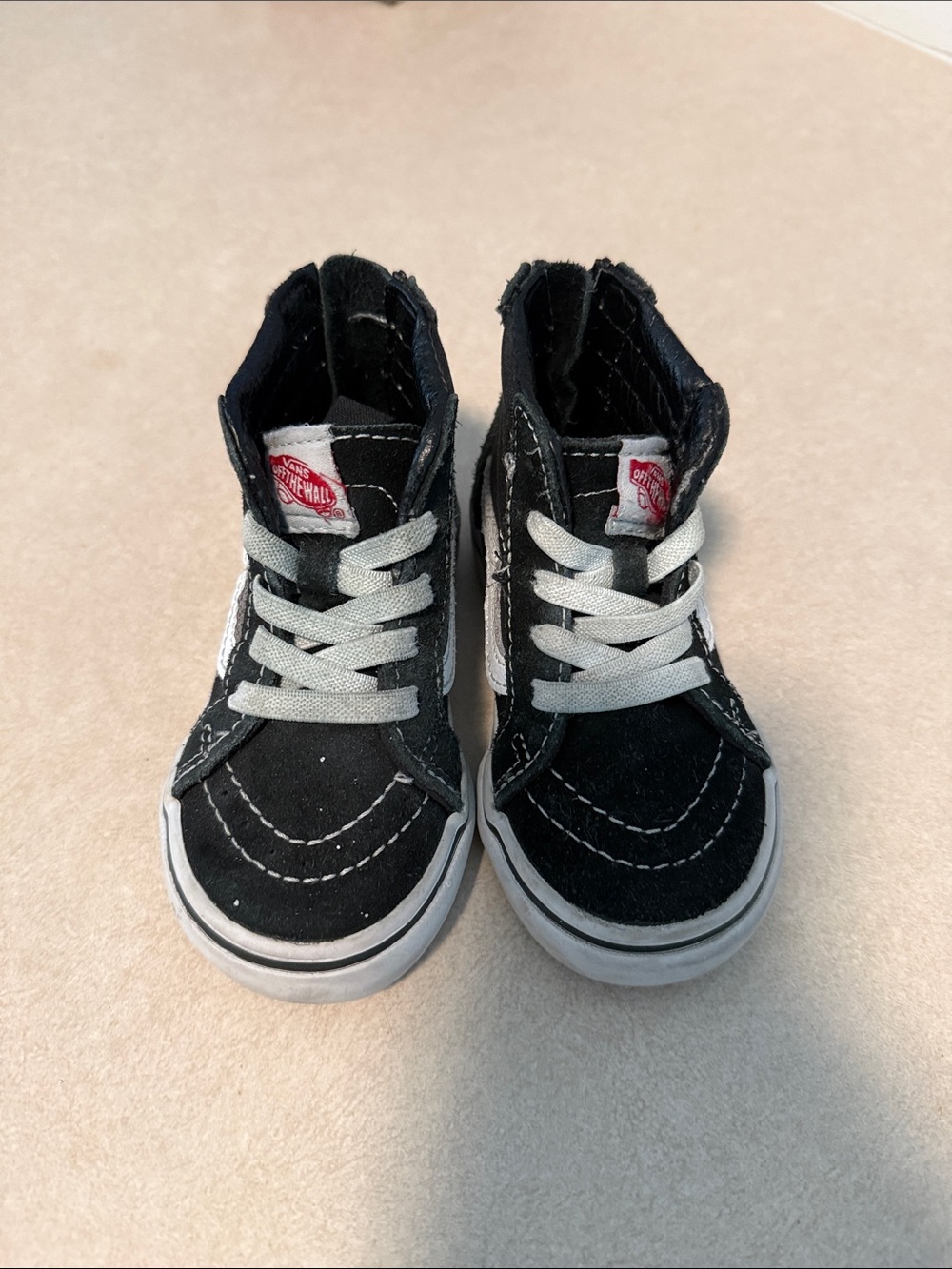 Vans Black and White Kids High-Top Sneakers
